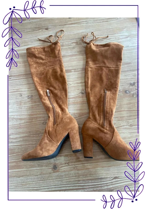 Thigh-high heeled boot size 39 – photo 4